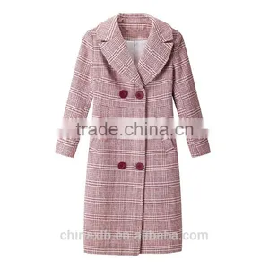 Latest Fashion Stye Single Breasted Women Dress Wool Coat for Winter thumbnail-6