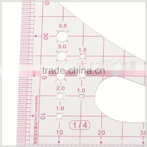 Kearing Brand Plastic Scale Ruler, 1/4 Painting Scale Ruler ,garment Pattern Making Rulers#8514 thumbnail-4