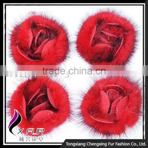 CX-A-25D Women Party Mink Fur Flower Coat Brooch Pin thumbnail-5