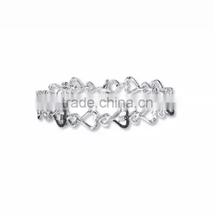 Silver Plated Latest Small Gemstone Heart Bracelet thumbnail-1