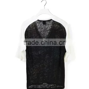 Deep v Neck t Shirt Women's Sublimation t Shirt Burnout Cotton t Shirt thumbnail-2