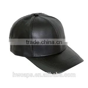 Custom Blank Fitted Leather Baseball Cap for Sale thumbnail-5