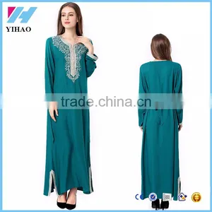Muslim Fashion Women Long Sleeve Abaya 2017 Dubai Dress Kaftan Dubai Abaya Wholesale thumbnail-1