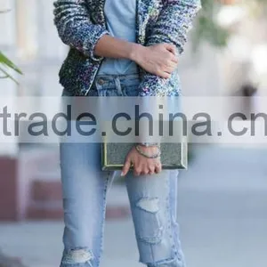 2015 New Ladies Sexy Short Sequined Jacket thumbnail-4