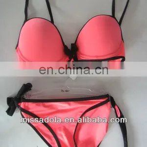 Sexy Black and Pink Bikini With Adjustable Waist thumbnail-1