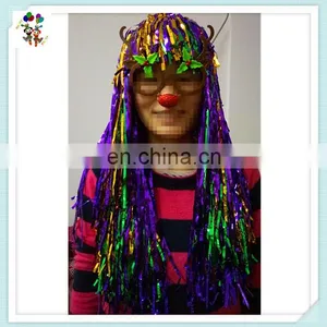 Cheap Colorful Mardi Gras Party Women Long Tinsel Wigs HPC-0025 thumbnail-5
