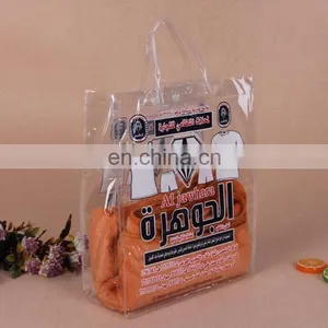 Transparent Wholesale Clear Plastic Shopping/clothing/gift Pvc Bag With Handing Button thumbnail-2