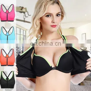 Wholesale GYM Women Zip Sport Bra & Racerback#WX0001 thumbnail-1