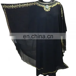 Saudi Arabia 2017 Abaya With Shoulder Veil / Black Color Diamond Stone Work Burkha 2017 / Latest Designer Burkha (dubai Abaya) thumbnail-5