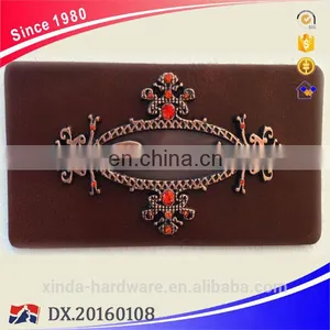 Garment Jeans PU Leather Labels With Metals and Rhinestones thumbnail-1