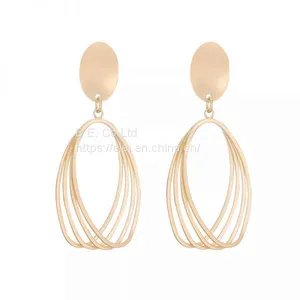 Costume Brass Earring Jewelry With CZ, Gold Earring With Gold Plated, Imitation Jewelry (KE3182) thumbnail-1