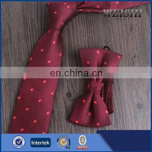 Polyester Woven Embrodered Tie With Bowtie Set thumbnail-1