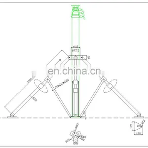 4.5 Meter Push up Quick Deploy Mobile Mast thumbnail-3