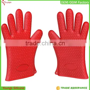Customize Silicone Massage Glove Kitchen Glove FDA Soft Red Oven Gloves thumbnail-3
