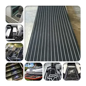 NEKEKE EVA Deck Sheet Foam Sheet Composite DeckingCheap Outdoor Decking Black + White Lines thumbnail-3
