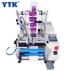 Low Price Small Desktop Clear Label Equipment Semi Automatic Labeling Machine For Round Bottle thumbnail-1