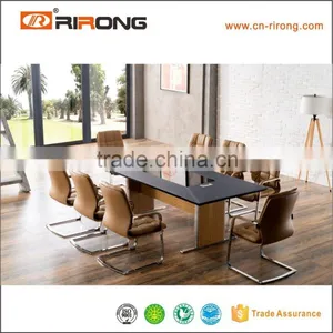 Modern Design Customized Steel Wood Leather Conference Table thumbnail-1