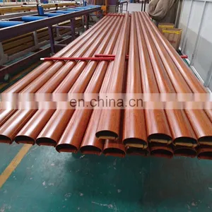 Wood Grain Timber Like Water Proof Eco Friendly Products Garden Use Outdoor Aluminium Fence thumbnail-1
