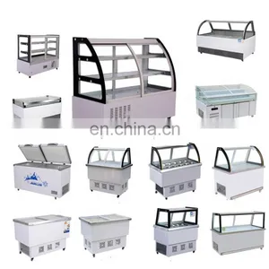 Ice Cream Display Cooler Restaurant Barbecue Malatang Refrigerator Preservation Frozen Commercial Ice Cream Display Showcase thumbnail-1
