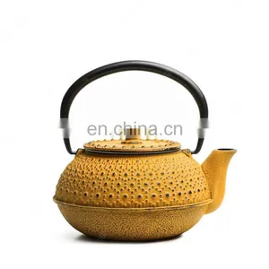 Made In China 2022 Japanese Yellow 1800 ml 1000 ml Cast Iron Teapot 2 Liter Set thumbnail-1