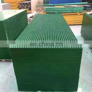 Yellow Orange Gray Black Square Mesh Size FRP Grid 15mm to 63mm Thick Frp Grp Fiberglass Grating thumbnail-2