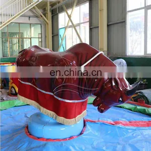Fun Fair Rides Adult Outdoor Games Fiberglass Mechanical Rodeo Bull Ride for Sale thumbnail-1