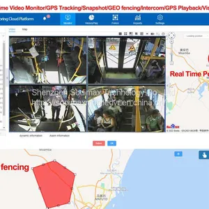 3G Real Time GPS Auto Fleet Management HDD MDVR 4CH Camera System Vehicle Mobile DVR thumbnail-2