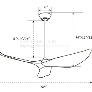 Sofucor 52 Inch Ceiling Fan With Remote Contro（Wechat:13510231336） thumbnail-4