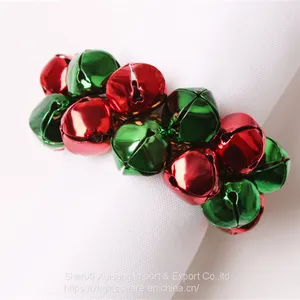 Fancy Gold Silver Beaded Napkin Ring Holder On Wholesale thumbnail-4