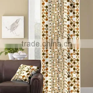 Beautiful Cheap Fashion Design Polyester Printed Window Curtain thumbnail-1