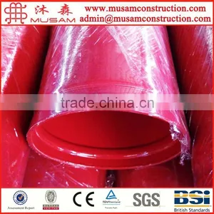 Red Lacquer Grooved Steel Pipe Powder Coated for Fire Protection Service thumbnail-1