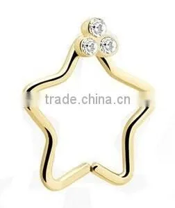 Star GEM 316L Surgical Steel Tragus Cartilage Daith Body Piercing Jewelry thumbnail-1