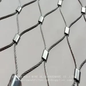 Stainless Steel Safety Mesh Ss304 Ss316 Stainless Steel Rope Mesh/Zoo Safety Mesh Fenc,Animal Safety Fence Mesh thumbnail-4