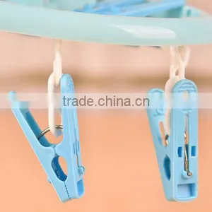 Hot Sale Color Plastic Cloth Hanger Peg Drying Racks (8 Clips) Quality Choice thumbnail-3