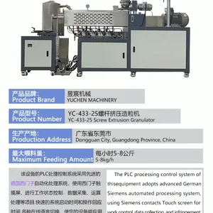 Highly Productive Efficient Plastic Raw Material Machinery Extruder Machine Plastic Plastic Granulators thumbnail-1