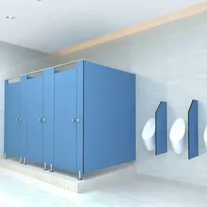 New Arriving Public Urinal Compact Phenolic Panel Water Proof HPL Toilet Cubicle thumbnail-5
