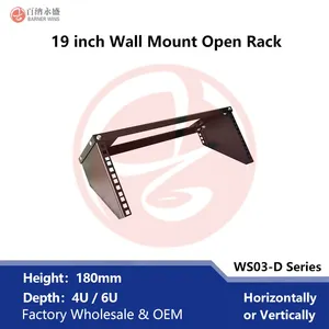 Factory OEM WS03-D 19inch Foldable Wall Mount Open Frame Rack 4U/6U Bracket for Network Equipment thumbnail-3