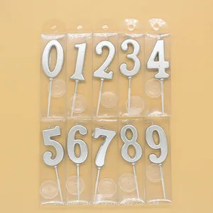 Smokeless Gold Number Candles 0-9, Wholesale Decor for Graduation & Party Cakes thumbnail-3