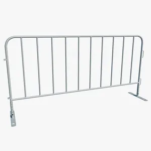 Durable Galvanized Steel Barrier Both Curved Feet Rugged Welded Steel Construction Crowd Control thumbnail-1