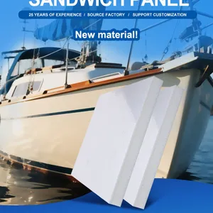 High Rigidity FRP PET Sandwich Panel Prefab House Interior Partition Quick Assembly Modular Building FRP Sandwich Panel thumbnail-2