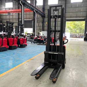 Brand New Light Mini Electric Stacker Forklift 1-2 Ton CE ISO 3m-7m Lift Height Custom Logo Indoor Restaurant Warehouse Use thumbnail-1