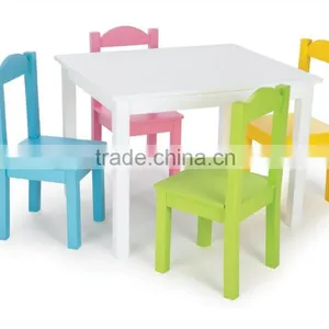 High Quality Kids' Table and 4-Chair Set thumbnail-1
