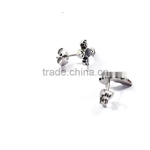 Stainless Steel Custom Earrings Mens Cross Ear Stud Earrings thumbnail-3
