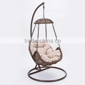 Single Seat Balcony Rattan Springs for Swing Chair Singapore Swing Egg Chair thumbnail-2