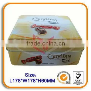 Square Chocolate Candy Tin Box thumbnail-1