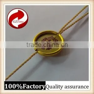 Cheap High-grade Environmental Protection Non-toxic Gilt Metal Plastic Seal Tag / String Seal Men String thumbnail-1