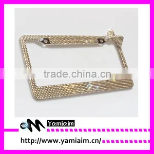 Luxury Diamond License Metal Plate Frame Car Accessories Auto OEM Cute thumbnail-1