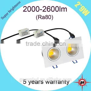 Super Brightness 2*9w Hot Sale Store Using Square Led Downlights thumbnail-5