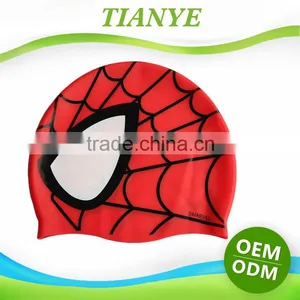 Novelty Amazon Hot Batman Custom Printed Silicone Swimming Cap For Kid thumbnail-2