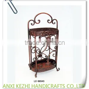 LC-86543 Antique Metal Home Indoor Copper Red Wet Umbrella Holder/Stand thumbnail-1